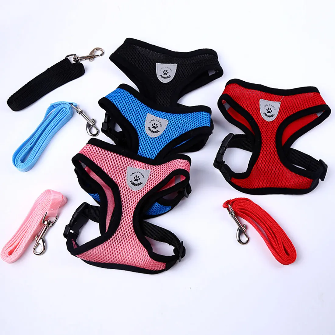 2016 Newly Pet Dog Harness Products For Dogs Fashion Nylon Mesh Leash For Dogs Soft Breathable Pet Harness