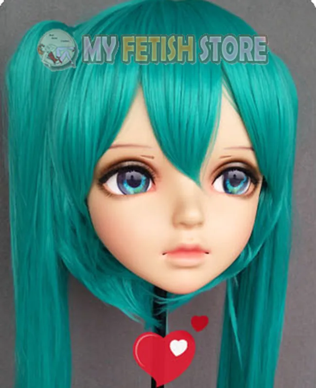 (Miao 3) Женская милая девочка каучуковая полуголовая Kigurumi BJD маска для косплея