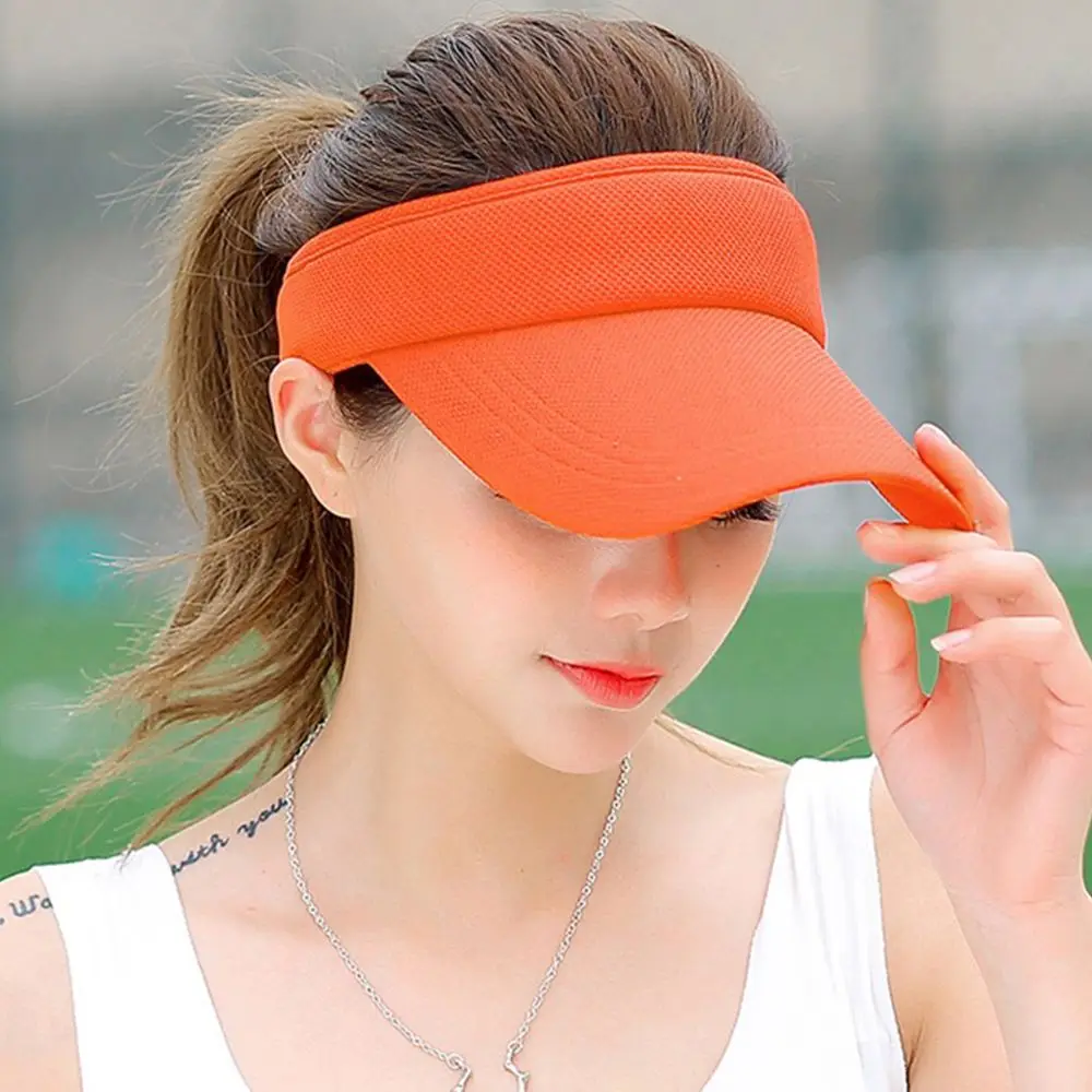 Orange Lime or Neon Green Sun Visor Caps Men Women Plain Adjustable