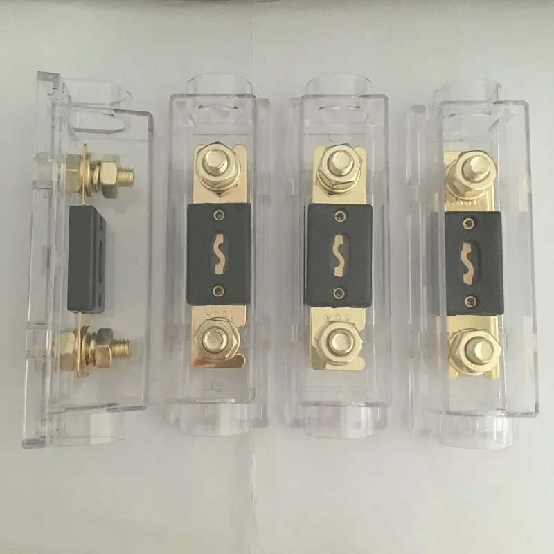 4pcs/Pack 80A 100A 150A 200A 250A 300AMP ANL Fuse Holder Distribution in line 0 4 8 GA Positive With ANL Fuse