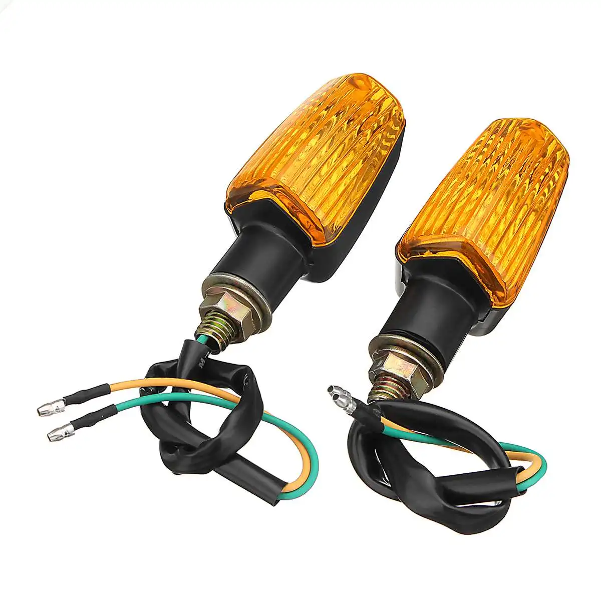 

2Pcs Universal for Honda for Kawasaki for Suzuki for Yamaha Flasher Lamp Motorcycle Turn Signal Light Blinker Bulb 12V 10W Amber