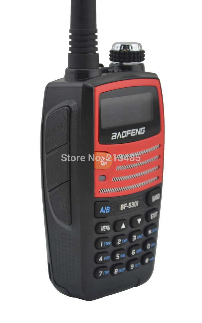 Цвет красный baofeng BF-530I 136-174 MHz и 400-520 MHz двухдиапазонный 5 W/1 W 128CH FM 65-108 MHz с бесплатными наушниками Портативное двухстороннее радио