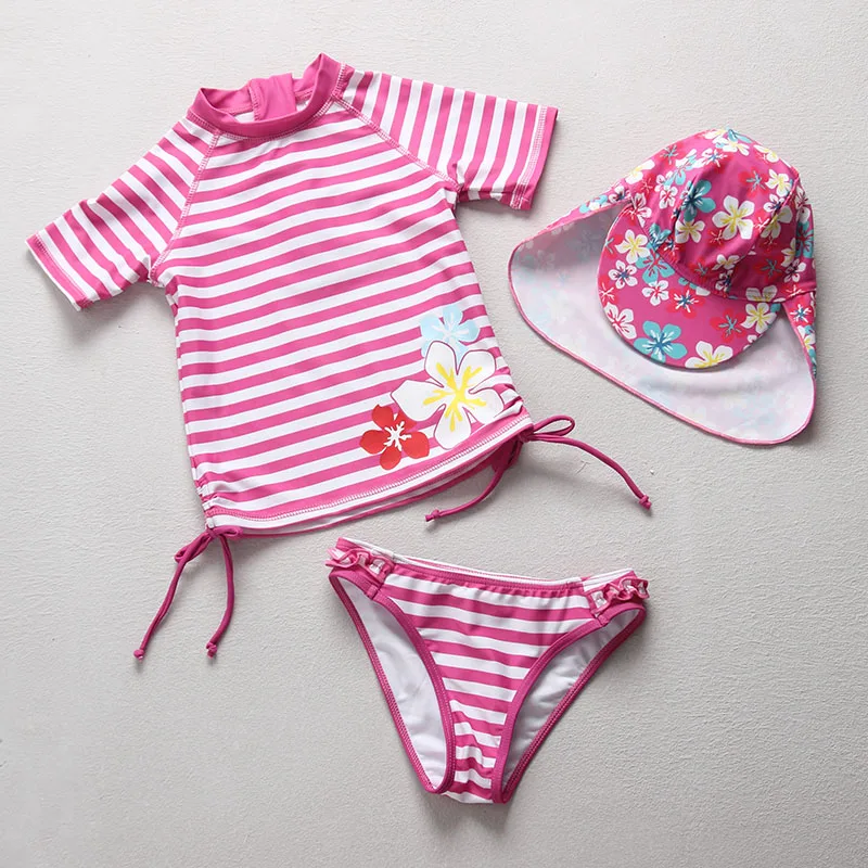 UPF50+ одежда для купания для маленьких девочек, защита от солнца, купальный костюм для младенцев, цельный купальный костюм, детский плавательный бассейн для девочек, костюм для дайвинга и серфинга - Цвет: 18101