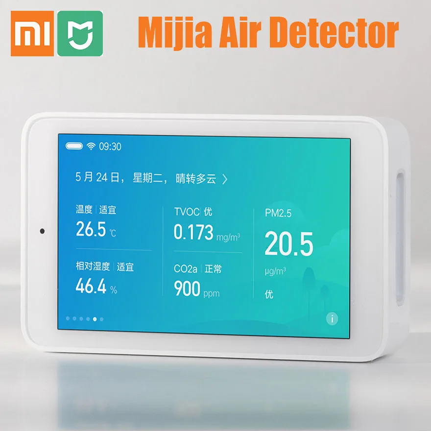 

Xiaomi Mijia Air Detector High-Precision Sensing 3.97Inch Touchscreen USB Interface Remote PM2.5 monitor For Home Office