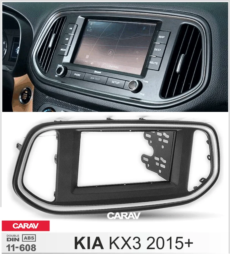 CARAV 11-608 Автомобильная стерео радио табличка для приборной панели панель рамка Комплект для KX3+ автомобильное радио крепление на панели комплект