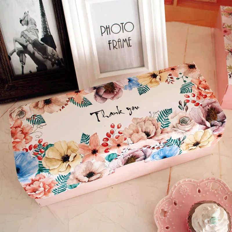 Pink roll cake box Swiss roll bakery package box cupcake ...