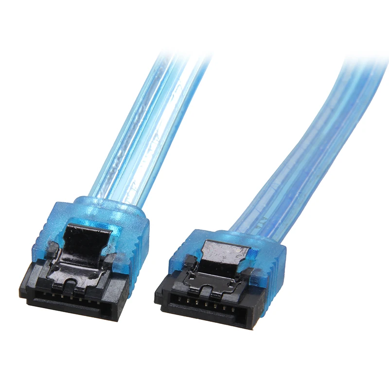 

10inch 6Gb/s SATA3 Serial ATA DATA cable with latch Locking for PC Laptop SATA 3.0 SATAIII 6Gbps HDD Hard Drive Disk/SSD-UV Blue