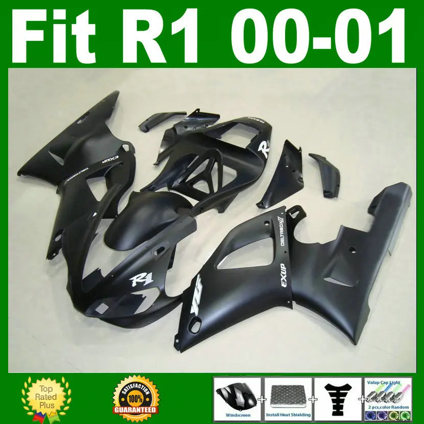 Матовые черные Обтекатели подходят для YZF R1 2000 2001 года модель YZFR1 00 01 детали