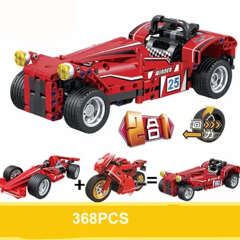

Technic Series F1 Racing Car Motorcycle 2 In 1 Changed Creative Building Block Set Bricks Kits Sermoido Toys For Children