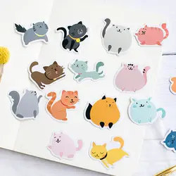 45 шт./кор. канцелярские наклейки Kawaii Chubby Cat наклейки клей милые наклейки декор Скрапбукинг ежедневник, альбомы школьные принадлежности