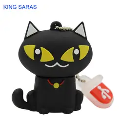 Мультяшный колокол KING SARAS, модель кошки usb2.0, 4 ГБ, 8 ГБ, 16 ГБ, 32 ГБ, 64 ГБ, флешка USB, креативный подарок