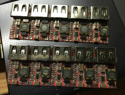 5 шт./лот 6-24 в 24 12 В до USB понижающий модуль DC-DC конвертер зарядное устройство для