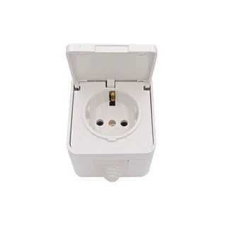 

Waterproof EU Socket European standard industrial socket 250V 16A Adaptation to EU Plug Rotatable waterproof cover