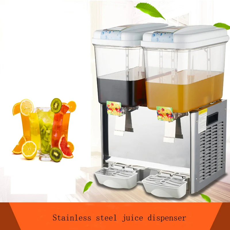 

18L*2 Commercial Cold Drink dispenser 36L Juicer 2 cylinders beverage machine Spraying Juice container