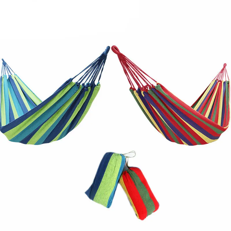 Arianooz Tanie Portable Outdoor Canvas Hanging Sheets Double Hammock Furniture Swing Chair Camping Picnic Mat Cena