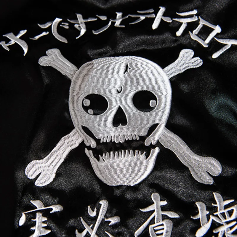 Kanye West Black Embroidery Jacket Men Vintage Skull Floral Mens Jackets and Coats Japanese Streetwear Hip Hop Bomber Jackets Kanye West Black Embroidery Jacket Men Vintage Skull Floral Mens Jackets and Coats Japanese Streetwear Hip Hop Bomber Jackets