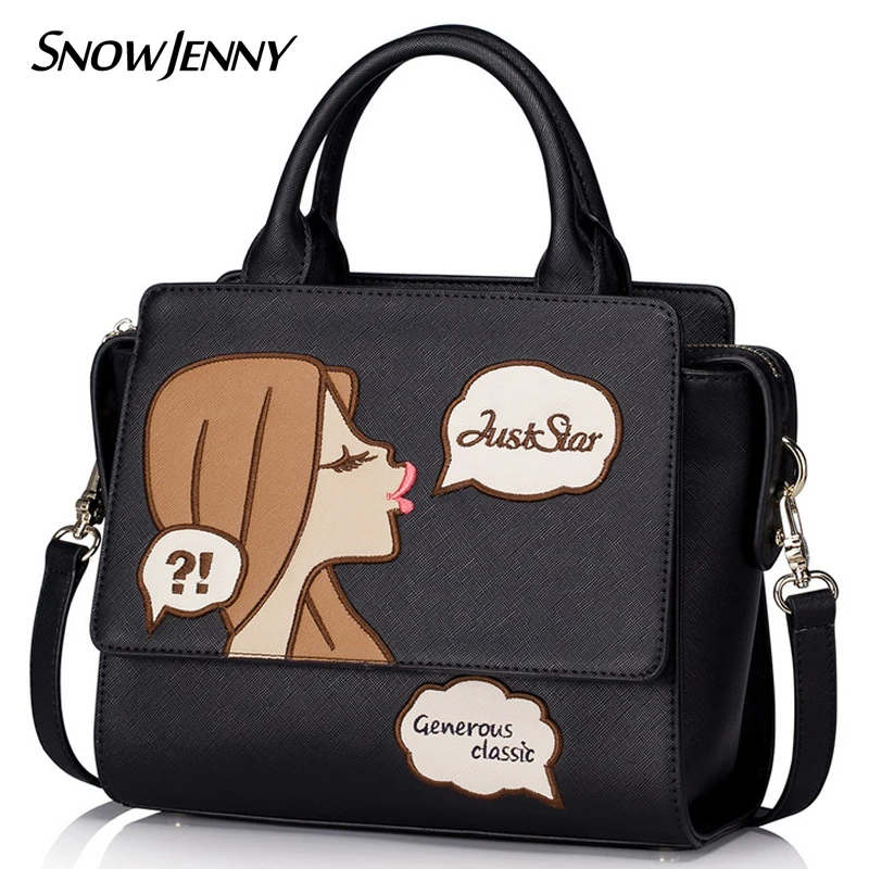

Women Shoulder Bag Female Messenger Bag Handbag Totes Borsa SnowJenny SJ Brand Braccialini Cartoon Lover's Prattle