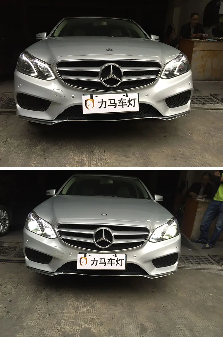 Hireno фары для Mercedes-Benz E180 E200 E260 W212 фар сборки LED DRL ангел объектив двойной луч ксеноновые 2 шт