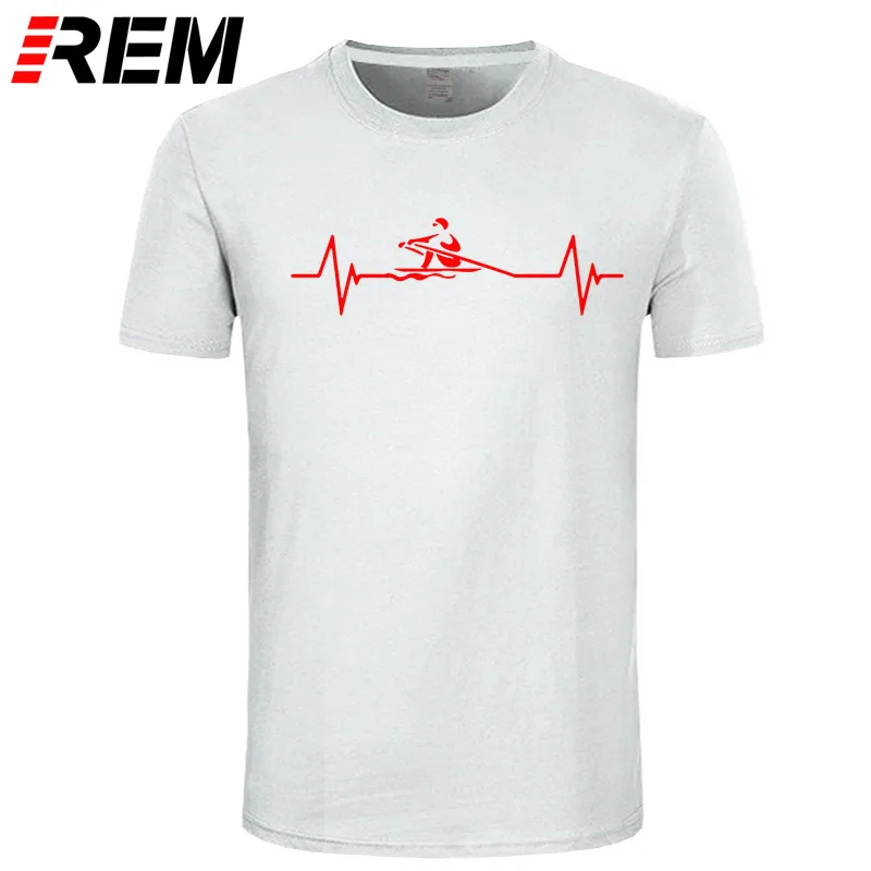 REM новая футболка с круглым вырезом, с коротким рукавом, модная футболка с каяком, Мужская забавная футболка на каноэ