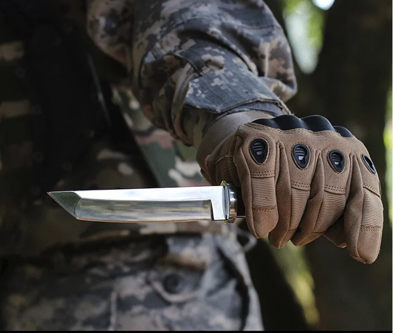 Высокое качество Катана тактический нож деревянная ручка для выживания на открытом воздухе Охота спасательный EDC твердость 9CR13MOV фиксированное лезвие ножи для кемпинга
