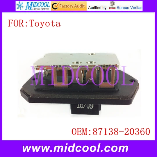

New Blower Motor Resistor use OE NO. 87138-20360 for Toyota Celica