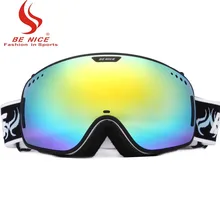 BENICE бренда Широкий Видение Профессиональный лыжные очки Очки Анти-туман UV400 большой Лыжные очки катание на лыжах Сноуборд мужские и женские зимние очки