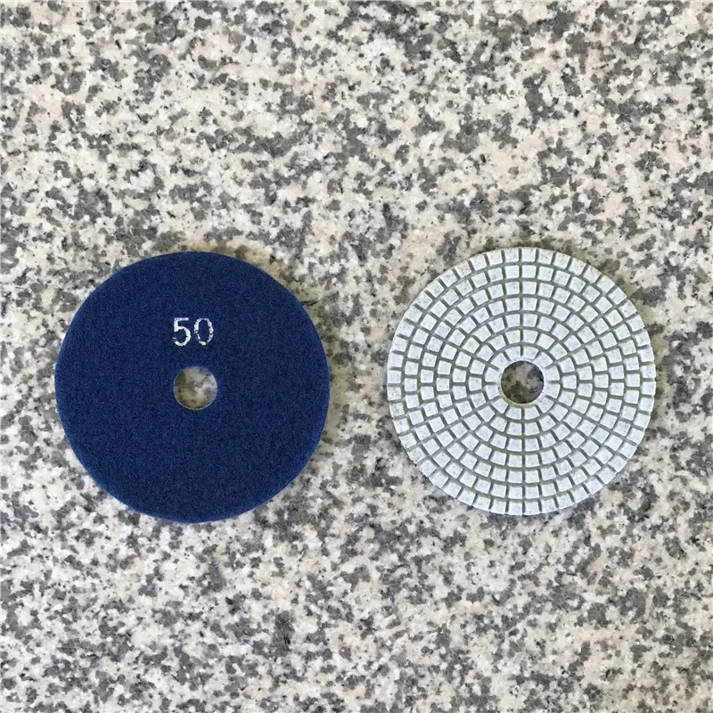 2 Pcs Diamond Polishing Pad 4 inch Marble Polishing Stone Wet Grinder