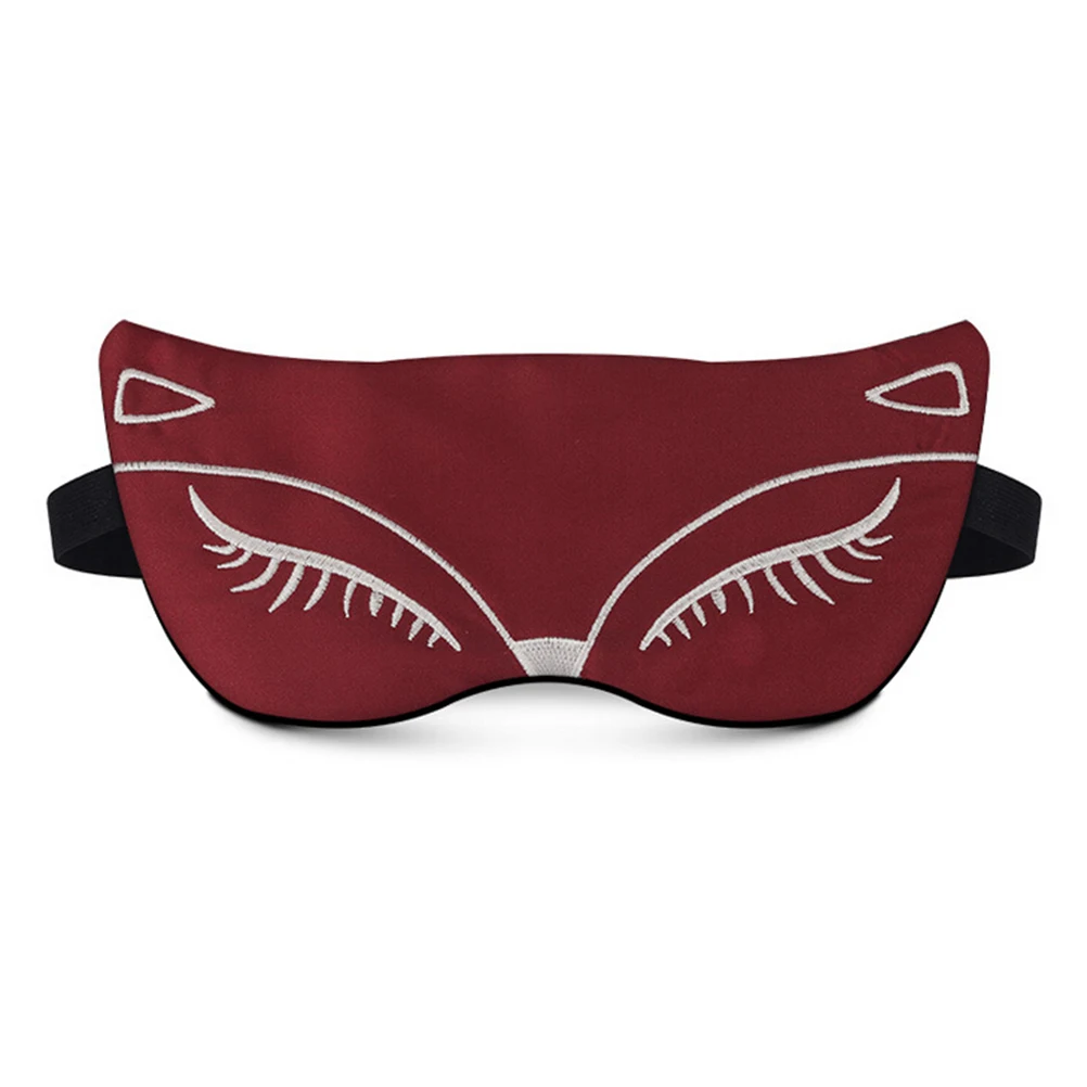 

100% Natural Duplex Silk Sleeping Eye Mask Sexy Fox Eye Shade Sleep Mask Black Mask Bandage on Eyes for Sleeping