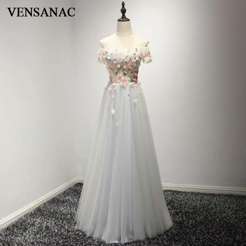 VENSANAC 2017 New A Line Lace Appliques Boat