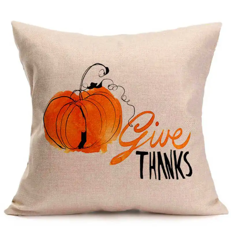 2018 hot Cartoon Pattern Linen Throw Pillow Case Cushion Christmas Theme Pillowcase pillow covers decorative 4545 #3o11#f  (9)