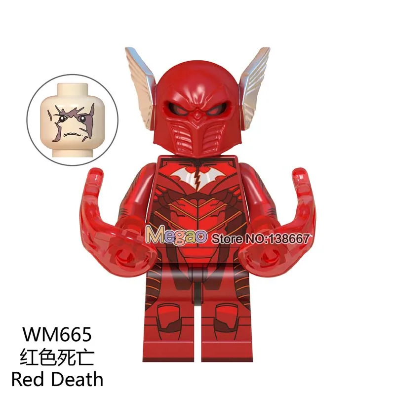 

WM665 Red Death Dark Night Metal Dark Knight The Reverse Flash Green Lantern Building Block DC Super Heroes Toys For Children