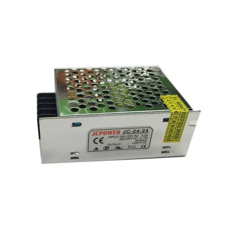 DC 24V 1A 24w для 24v 3528 Светодиодная лента переключатель источника питания