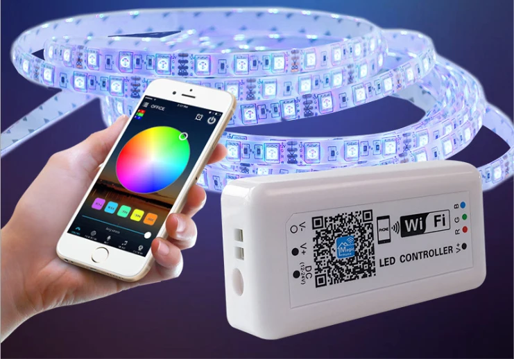 DC 12 V 24 V smart WI-FI RGB светодиодный контроллер для 5050 3528 SMD RGB Светодиодные ленты свет Применение к IOS и Android Mobile