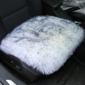 

100% Natural Fur Sheepskin Automobile Car Winter Seat Cover Soft Warm Universal Fit for BMW Toyota Corolla Focus Fiat