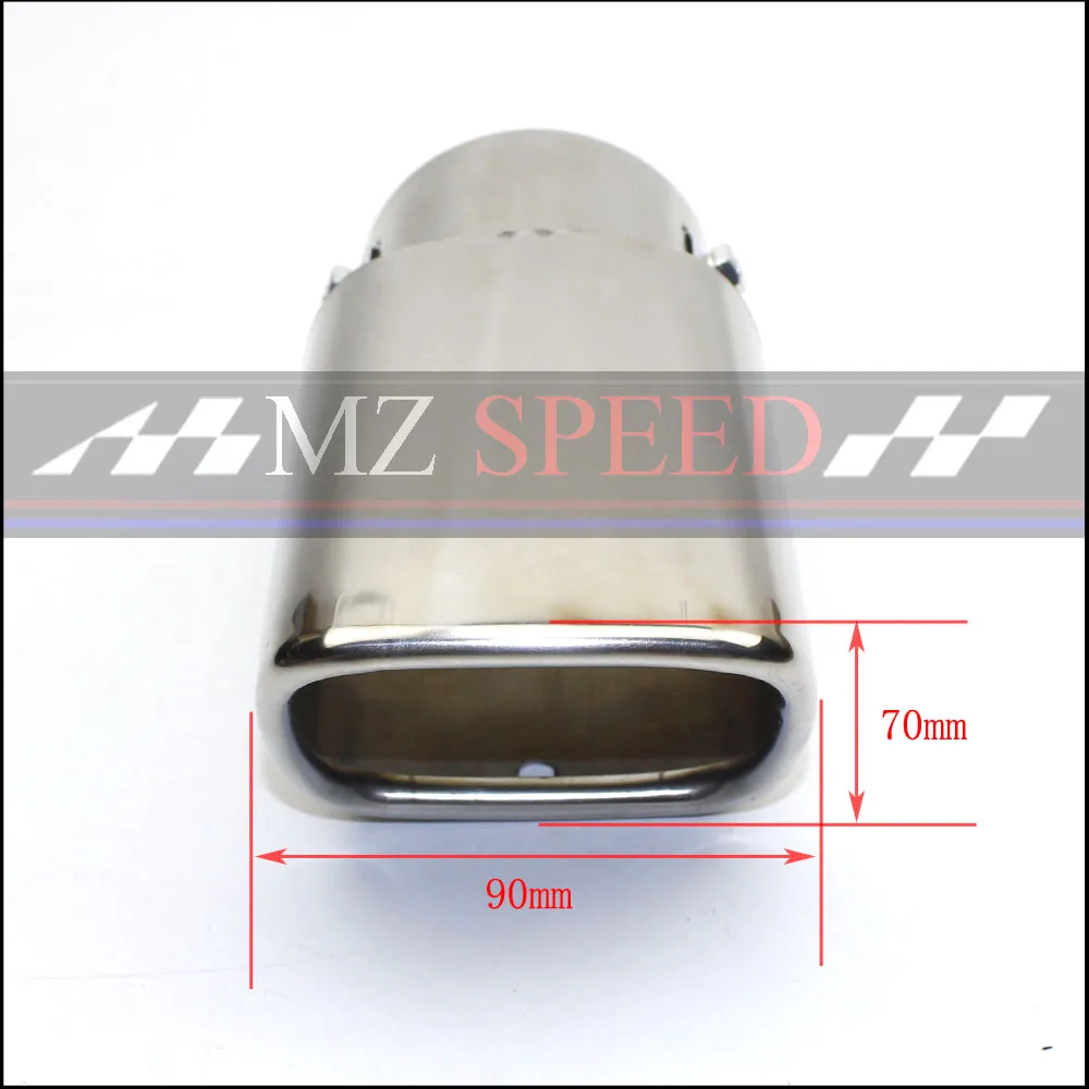 1 шт. Автомобильный Универсальный двойной чехол для автомобиля silenciador de Acero Inoxidable punta del escape tubo de escape Silenciador punta de la cola