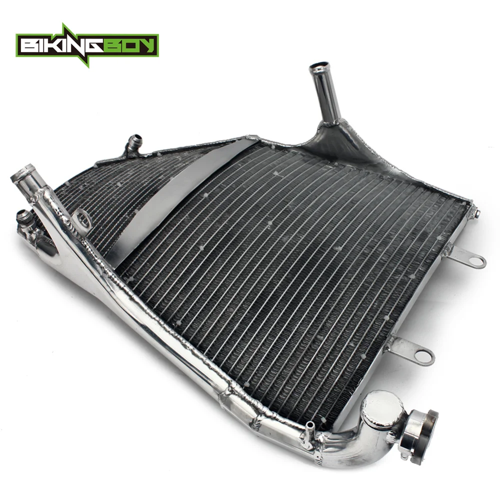 

BIKINGBOY 10 11 12 13 14 15 16 17 S1000RR Engine Radiator Large Performance Racing Cooling Water Cooler With Guard Safety Net
