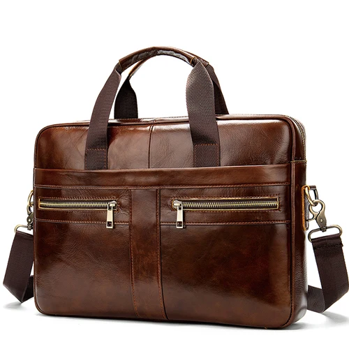 

Bag men's Genuine Leather briefcase Male man laptop bag natural Leather for men Messenger bags men's briefcases 2019