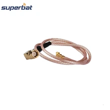 Superbat Mini-PCI Кабель-адаптер IPX/u. fl Для RP-SMA Male(female in) прямоугольный кабель-косичка RG178 15 см