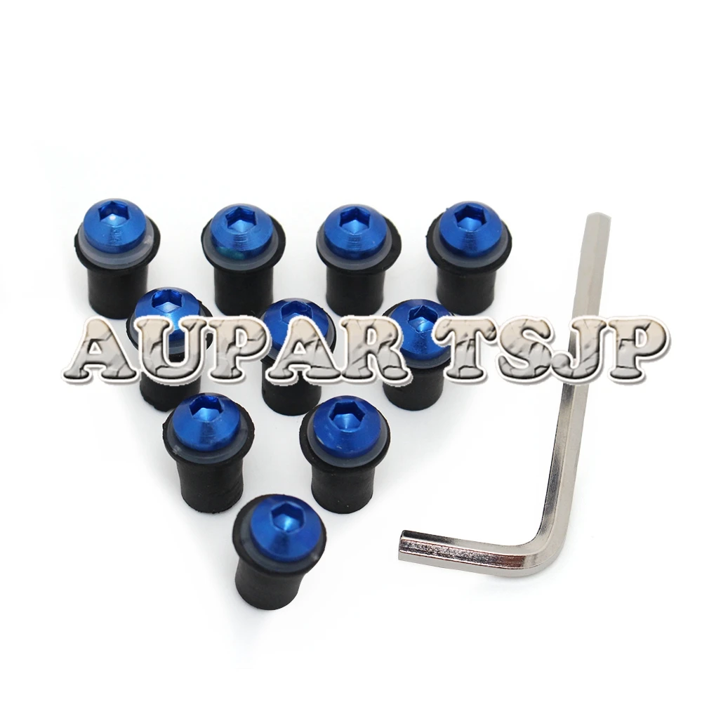 

10Pcs/Set M5 Mounting Kit Aluminum Windscreen Screws For Yamaha YZF600R Thundercat 1997 - 2007 YZF1000R Thunderace 1997 - 2007