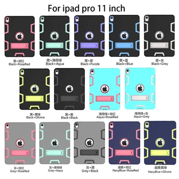 

Heavy Duty Rugged Shockproof Kids Proof Hybrid Protective Case for iPad Pro 11 inch 2018 Cover Stand Case Cover for iPad Pro11