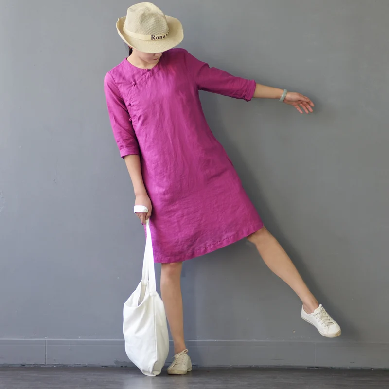 Женское винтажное платье в стиле ретро с пуговицами|summer dress|dress vintagedresses short |