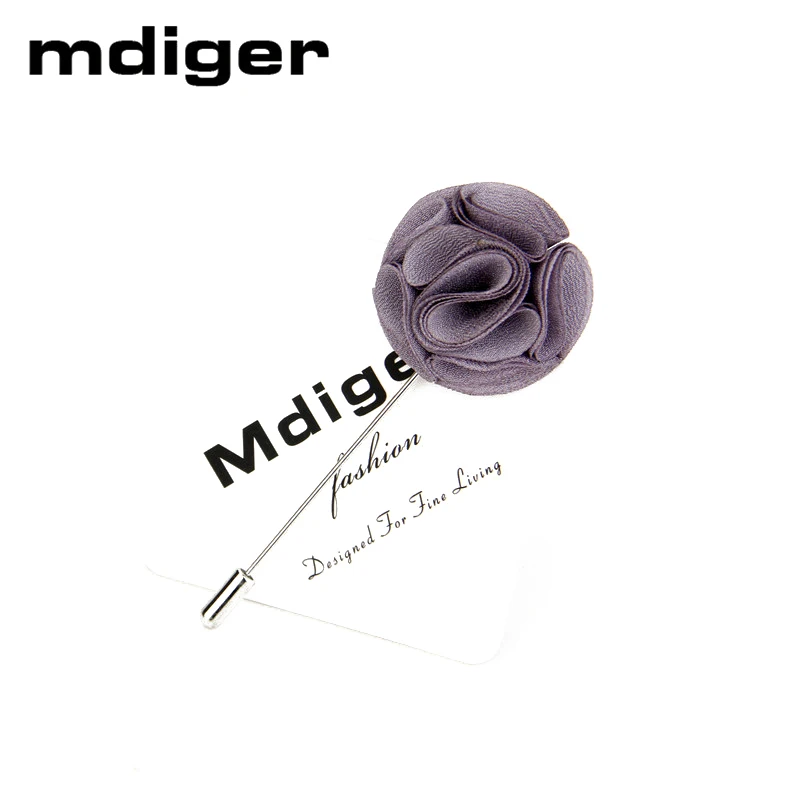 Mdiger костюм броши для Для мужчин Свадебная вечеринка Классический Для мужчин цветок брошь подражали шелковой ткани вставки с длинным лацкан 100 шт./лот