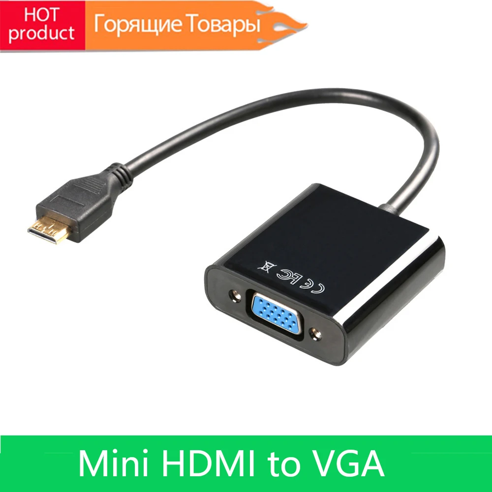Мини HDMI в VGA конвертер мужской Женский видео адаптер кабель 1080P для HDMI2VGA ноутбука