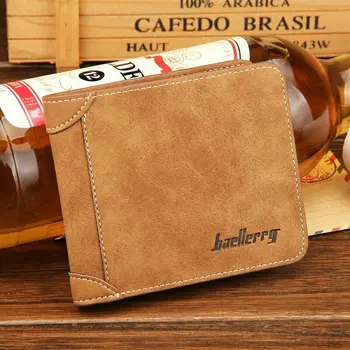 

Baellerry New Fashion Short Wallets Mens Business Wallet Slim Europe Style Money Clip.
