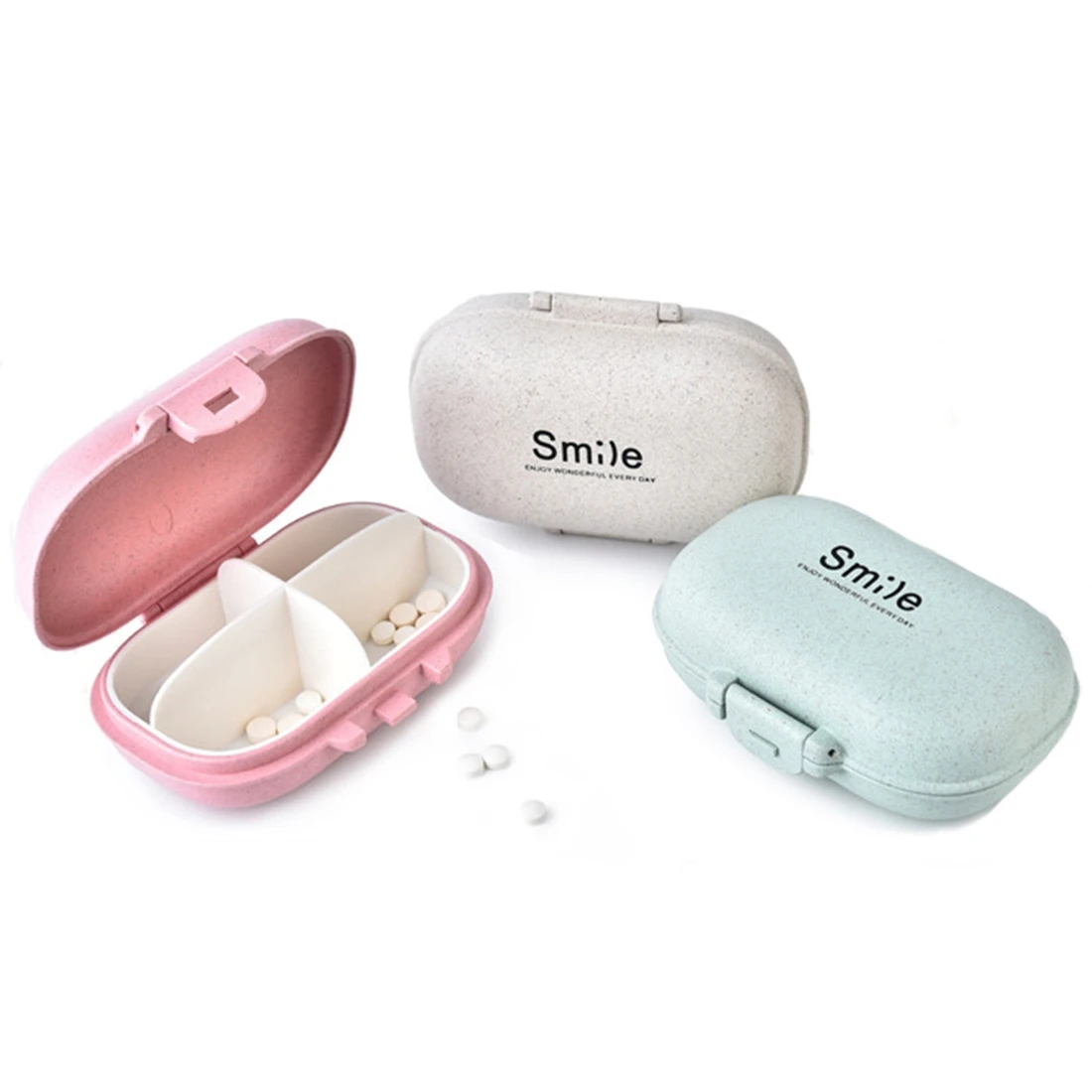 Newly Mini Pill Box Portable Folding Medicine Vitamin Pills Box Cases