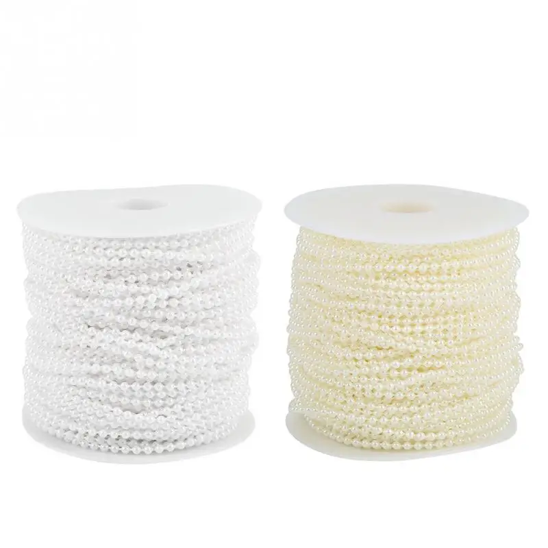 

50m/roll Grinding Pearl Wire Beads Garland String DIY Wedding Decoration 3mm