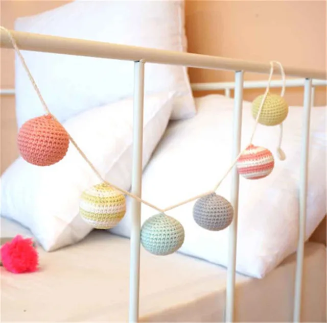 1pc Crochet Ball Garlands Wedding Decoration Baby Bed Wall 1pc Crochet Ball Garlands Wedding Decoration Baby Bed Wall Decorations Nursery Gifts Toy Suspension Crafts Photography