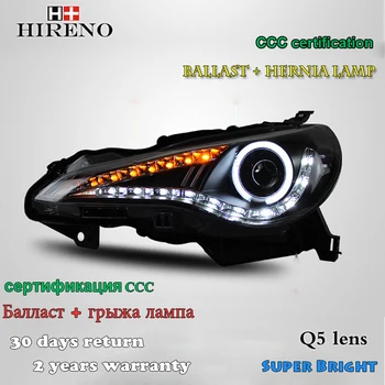 

Hireno Headlamp for 2012-2017 Toyota FT86 Headlight Assembly LED DRL Angel Lens Double Beam HID Xenon 2pcs