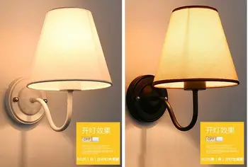 

European style small hat wall lamp simple modern hotel bedroom living room American wall lamp FG349