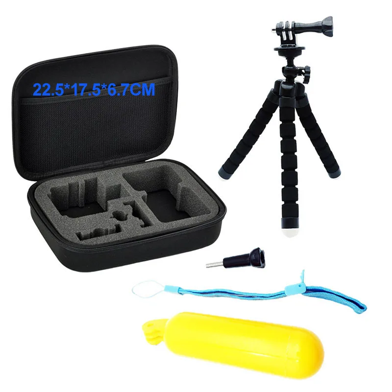 

Tripods Accessories Set for Gopro 7 Storage Bag Kit Mount for Go pro Hero 6 5 4 Session for Xiaomi Yi SJCAM SJ4000 EKEN H9 H9R